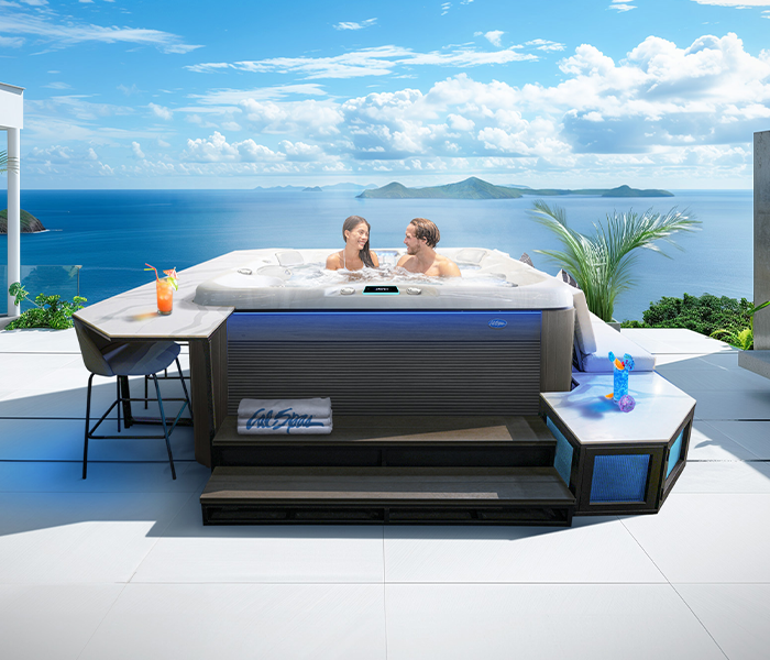 Calspas hot tub being used in a family setting - Tyler